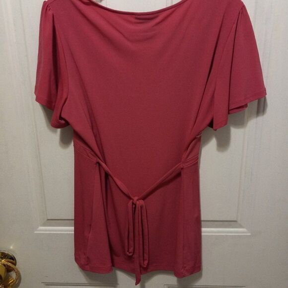 Apostrophe' Stretch Pink Embellished Top - Picture 4 of 6